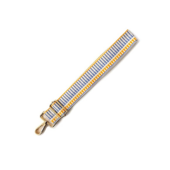 Hana Handbags - Yellow Blue Color Block Stripe Guitar Crossbody Purse Bag Strap